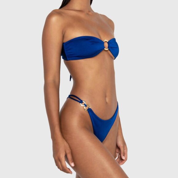 Sommer Swim Cece Bandeau Bikini Top in Olympus - Size Medium - Picture 3 of 7